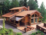 casa din lemn rustic